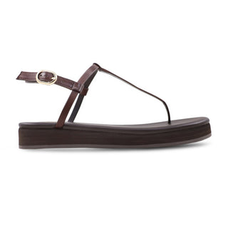 Jailyn - Ladies Dark Brown Calf Leather Sandal