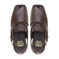 Shannel - Men's Dark Brown Pebble Grain Sandal