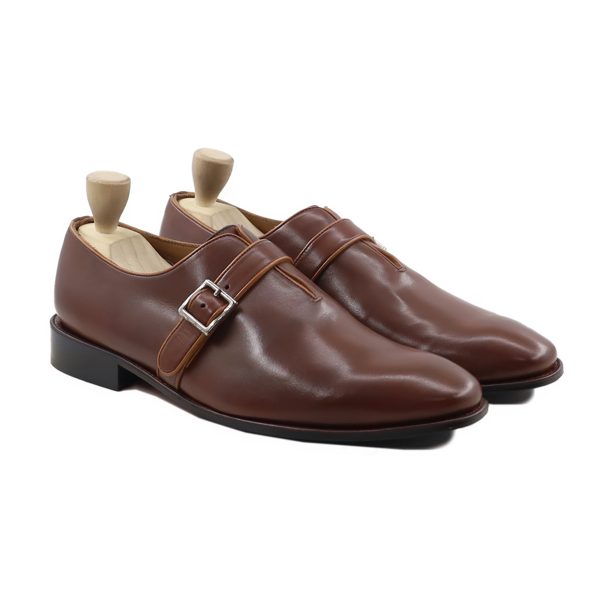 Vidnoye - Men's Dark Brown Calf Leather Single Monkstrap