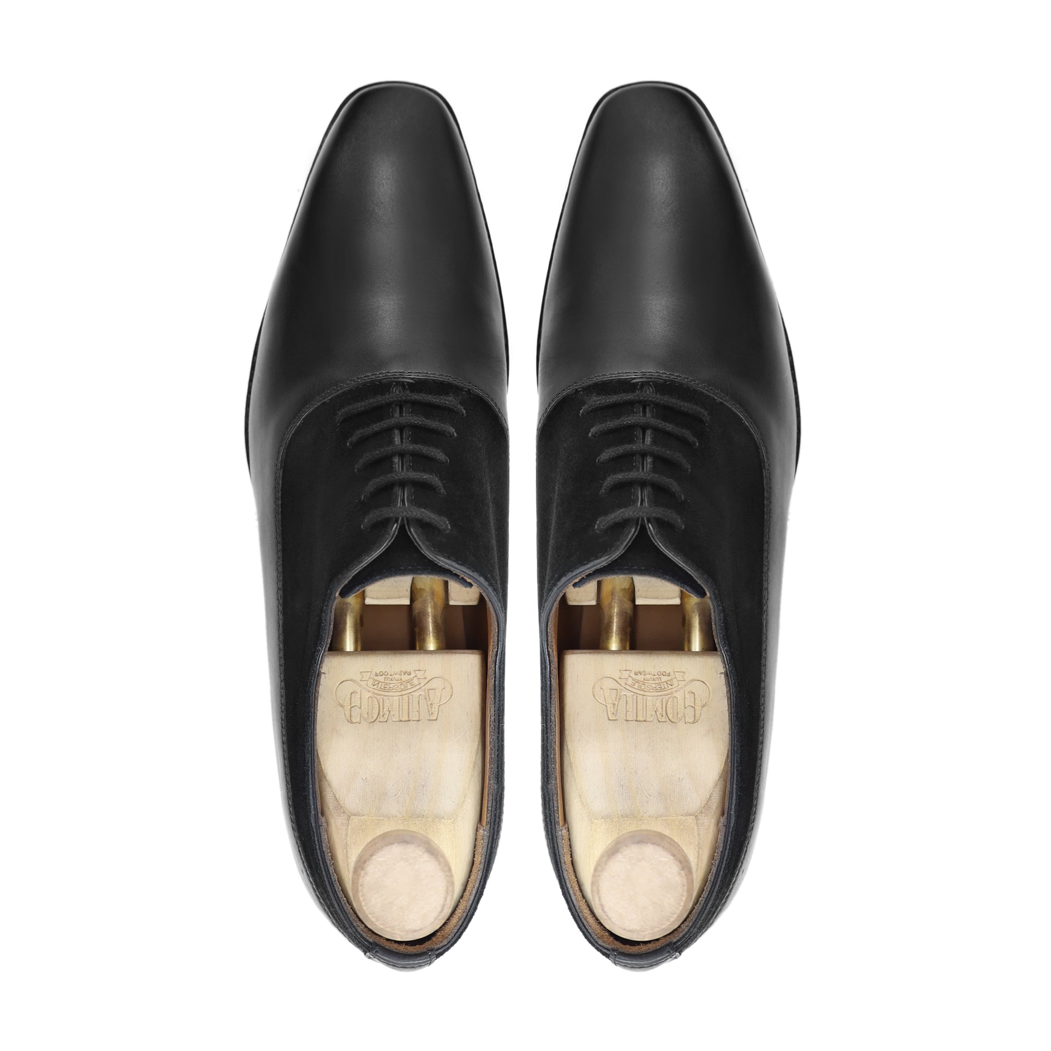 Bryansk - Men's Black Calf and Kid Suede Oxford