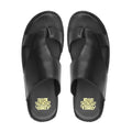 Tatsuya - Men's Black Calf Leather Slipper