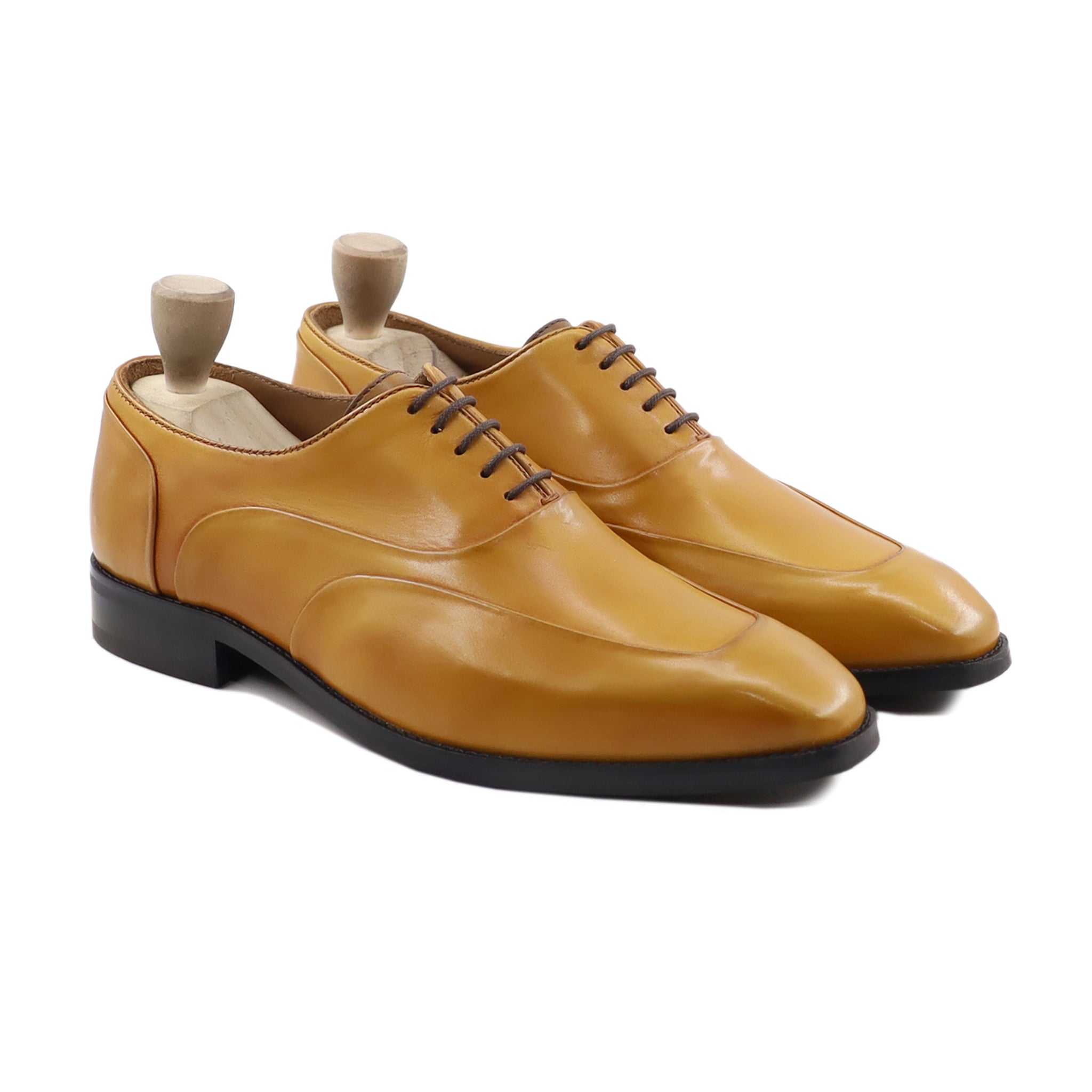 Junpei - Men's Yellow Calf Leather Oxford Shoe