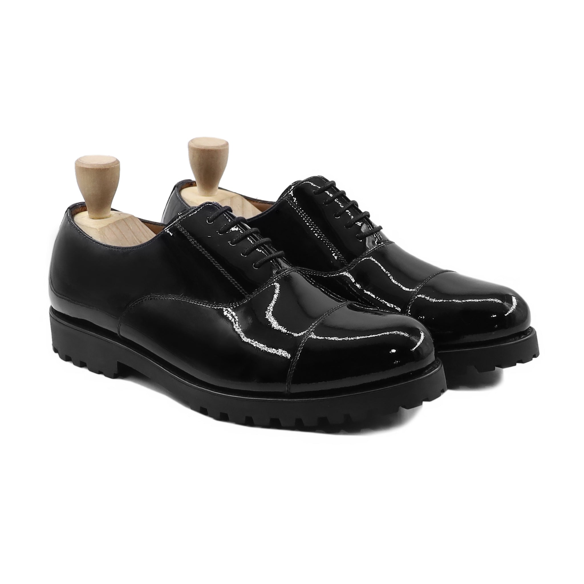 Yutaka - Men's Black patent Leather Oxford Shoe