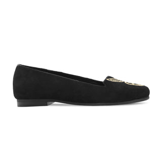 Kazuhiro - Ladies Black Kid Suede Loafer