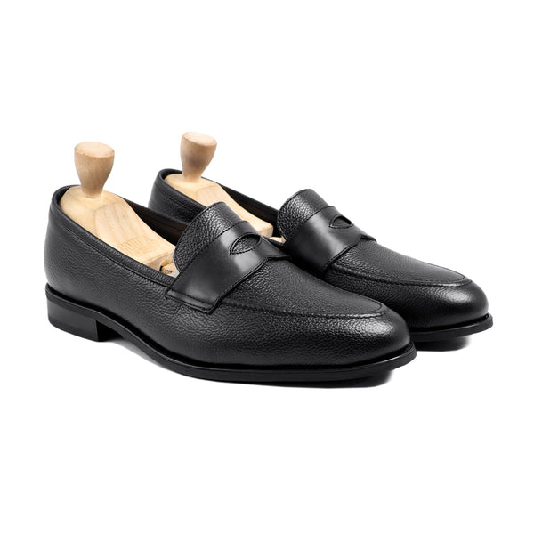 Jontell - Men's Black Pebble Grain Leather Loafer