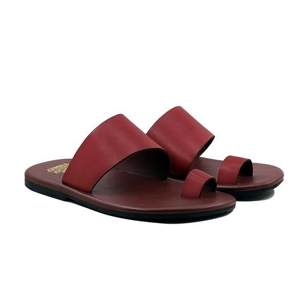 Norrkoping - Men's Red Calf Leather Slipper