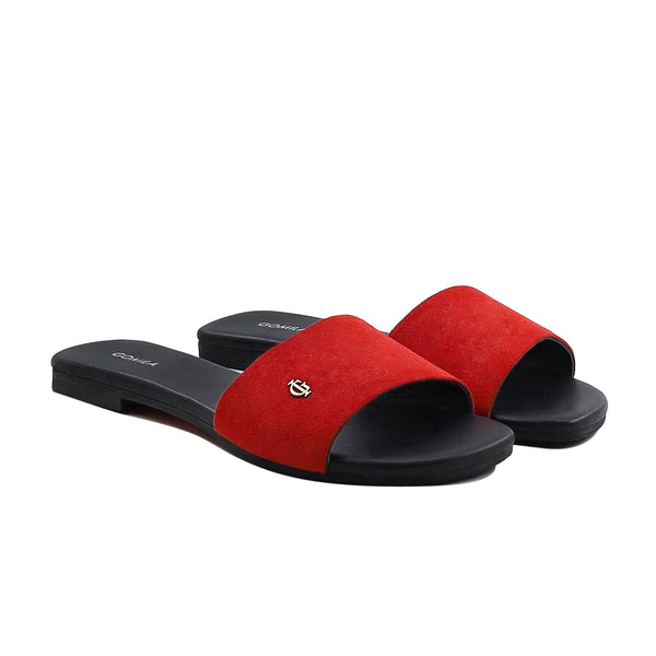 Abbie - Women's Red Slipper