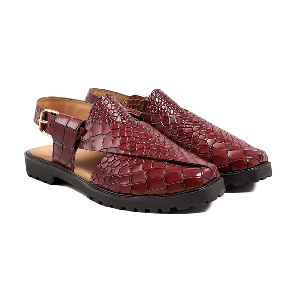 Redle - Men's Oxblood Calf Leather Sandal