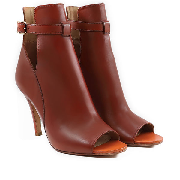 Camryn - Ladies Oxblood Calf Leather Heels