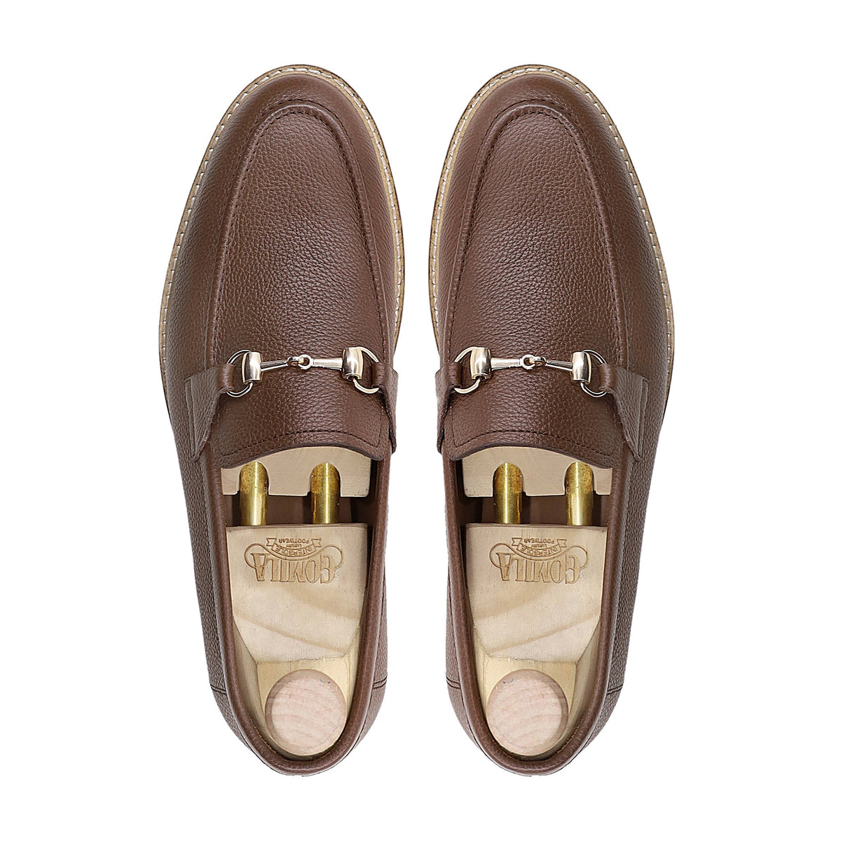 Woodson - Men's Brown Pebble Grain Loafer