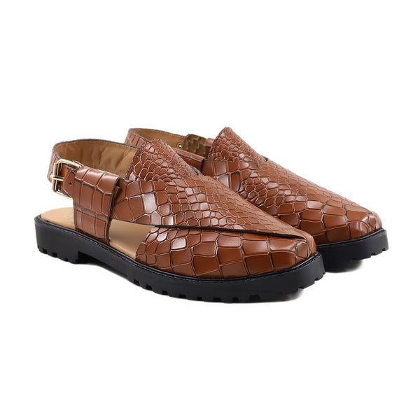 Selby - Men's Tan Calf Leather Sandal