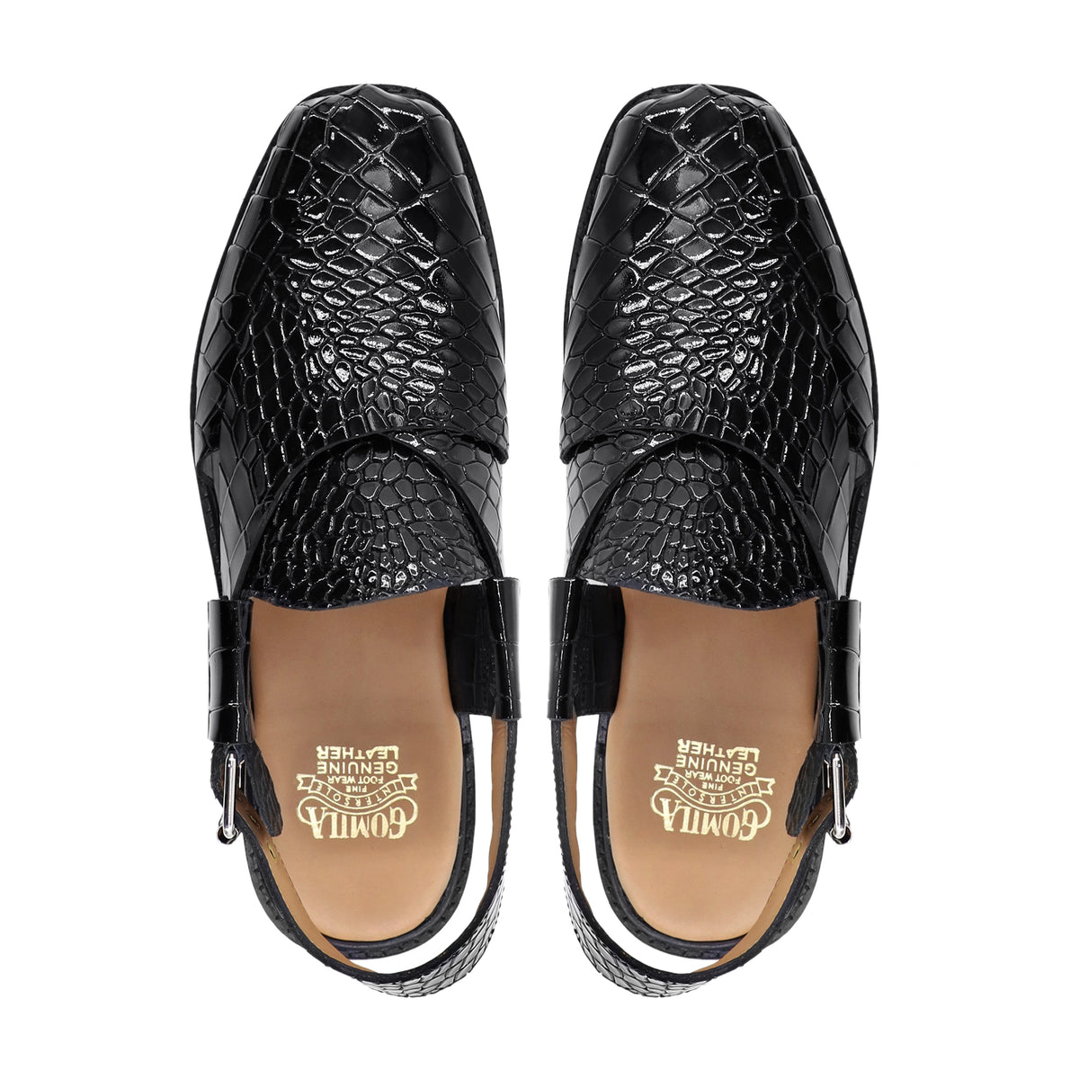 Joiner - Men's Black Patent Leather Sandal