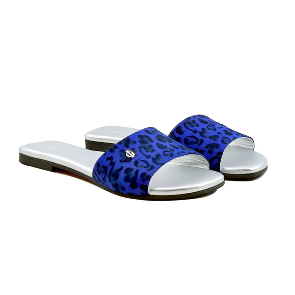 Abbie - Women's Blue and Black Slipper