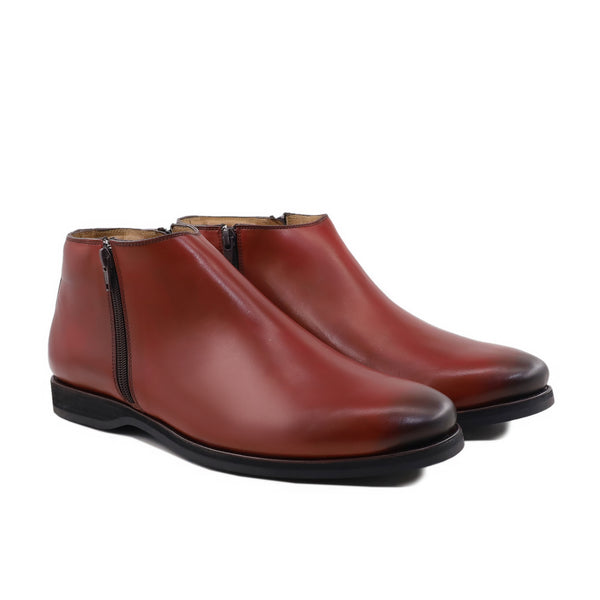 Teanna - Men's Burnished Oxblood Calf Leather Chelsea Boot