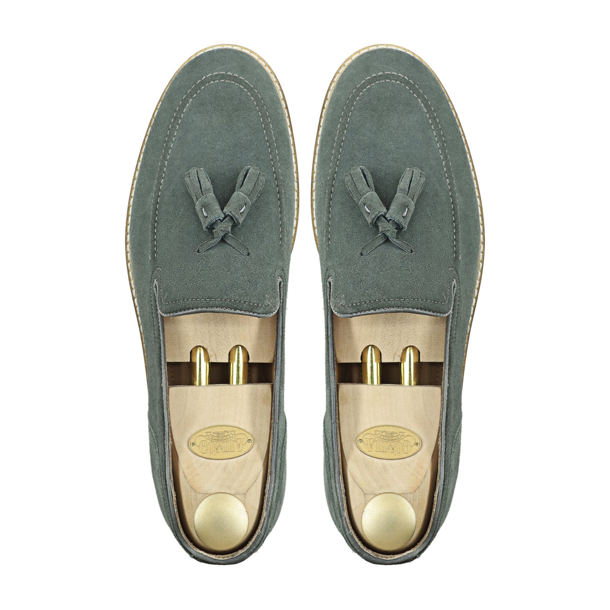 Palmer - Men's Charcoal Gray Kid Suede Loafer