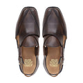 Jannae - Men's Brown Patina Calf Leather Sandal