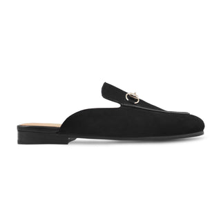 Alikae - Men's Black Kid Suede Slipper