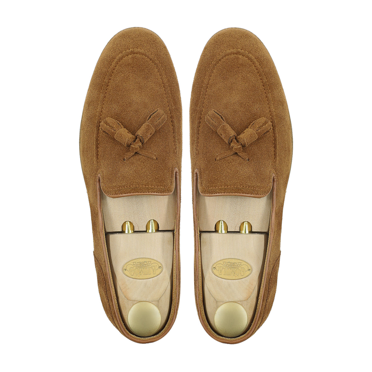 Palmer - Men's Cognac Kid Suede Loafer