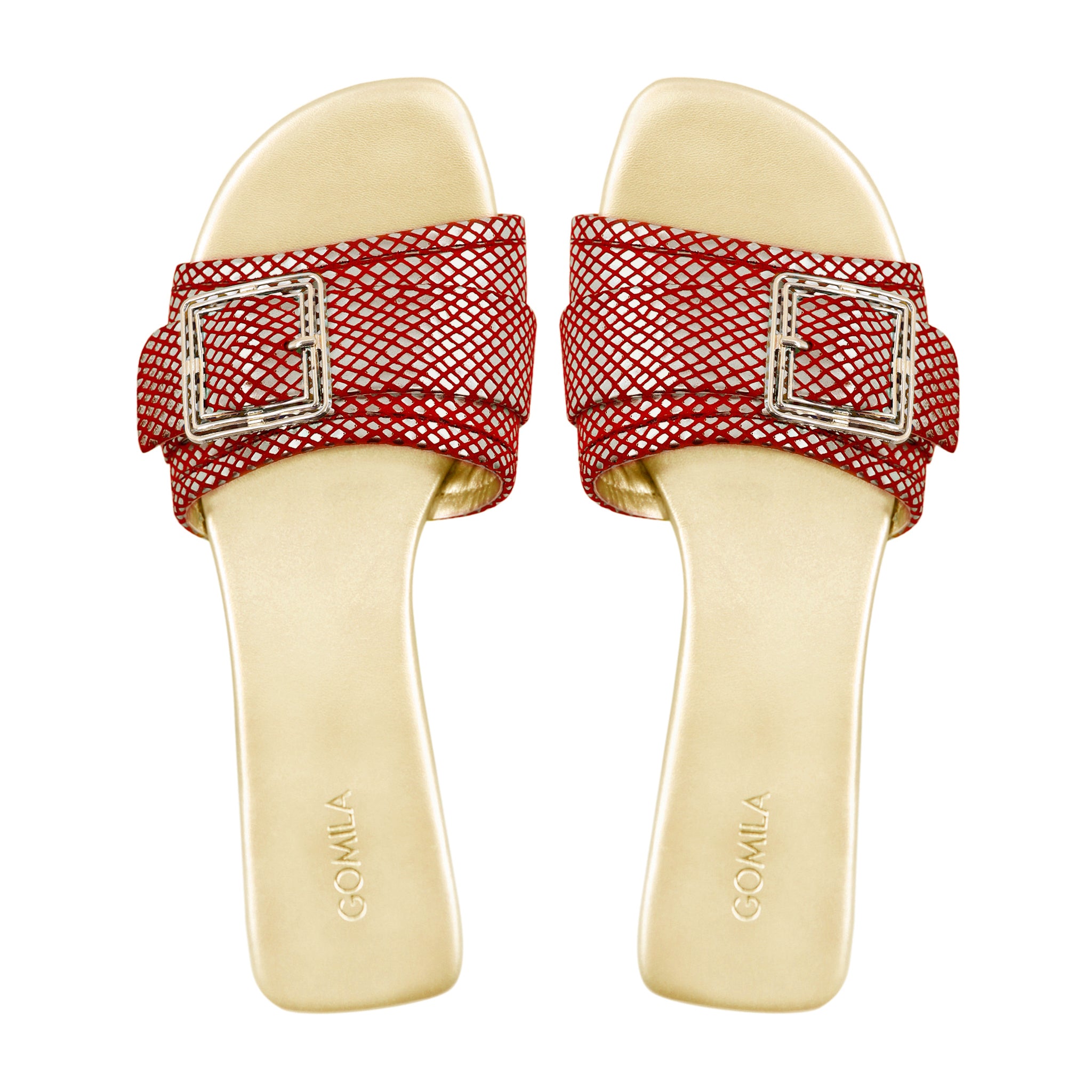 Gabriella - Women's Red and Golden Slipper