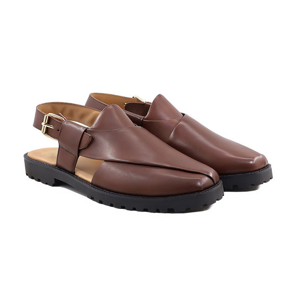 Sukuna - Men's Brown Calf Leather Sandal