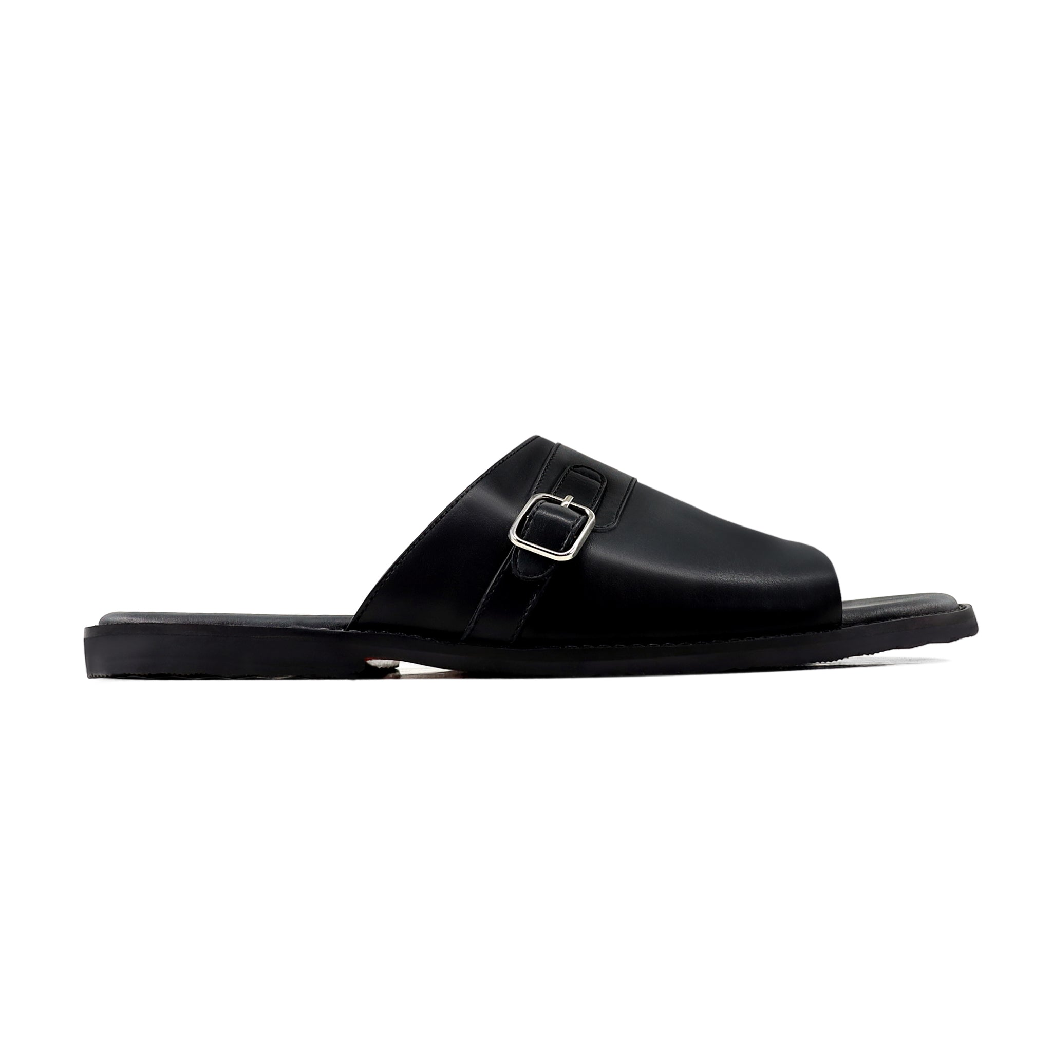 Leronim - Men's Black Calf Leather Slipper