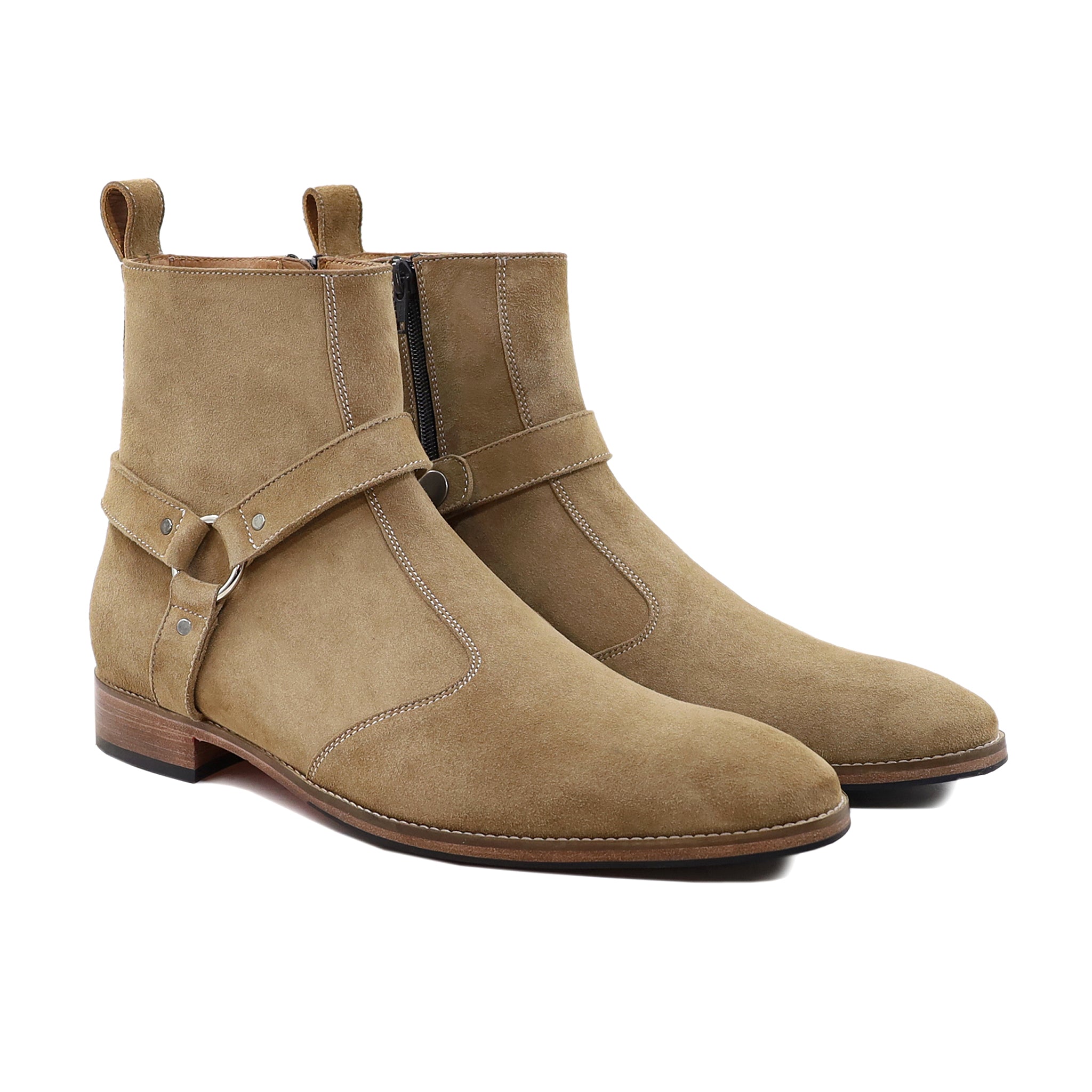 Quacker - Men's Camel Kid Suede Jodhpur Boot