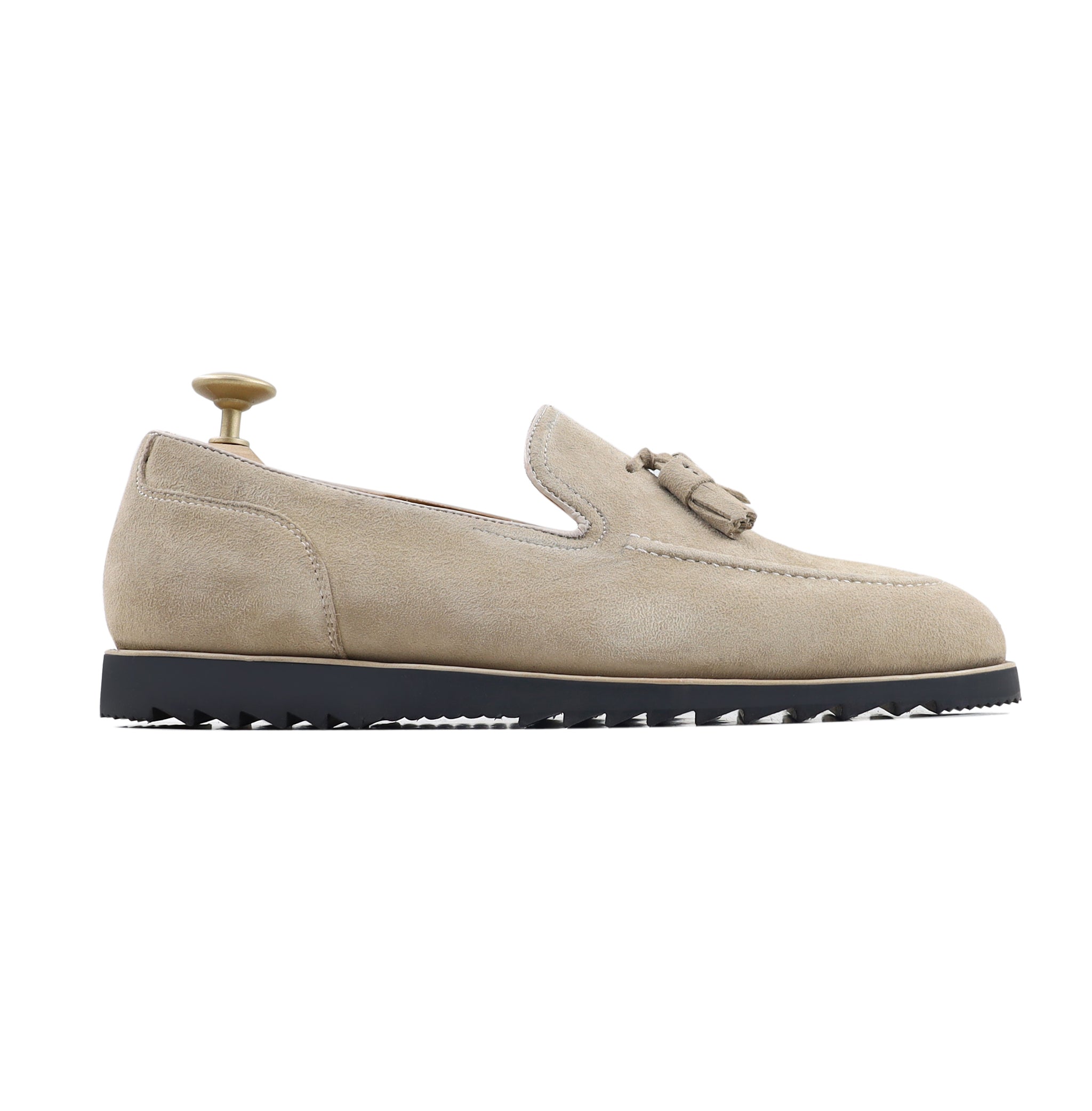 Palmer - Men's Biege Kid Suede Loafer