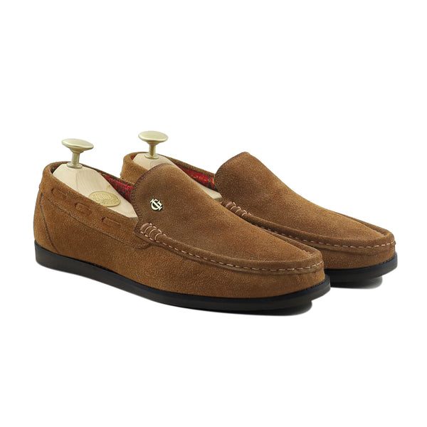 Balon - Men's Cognac Suede Loafer