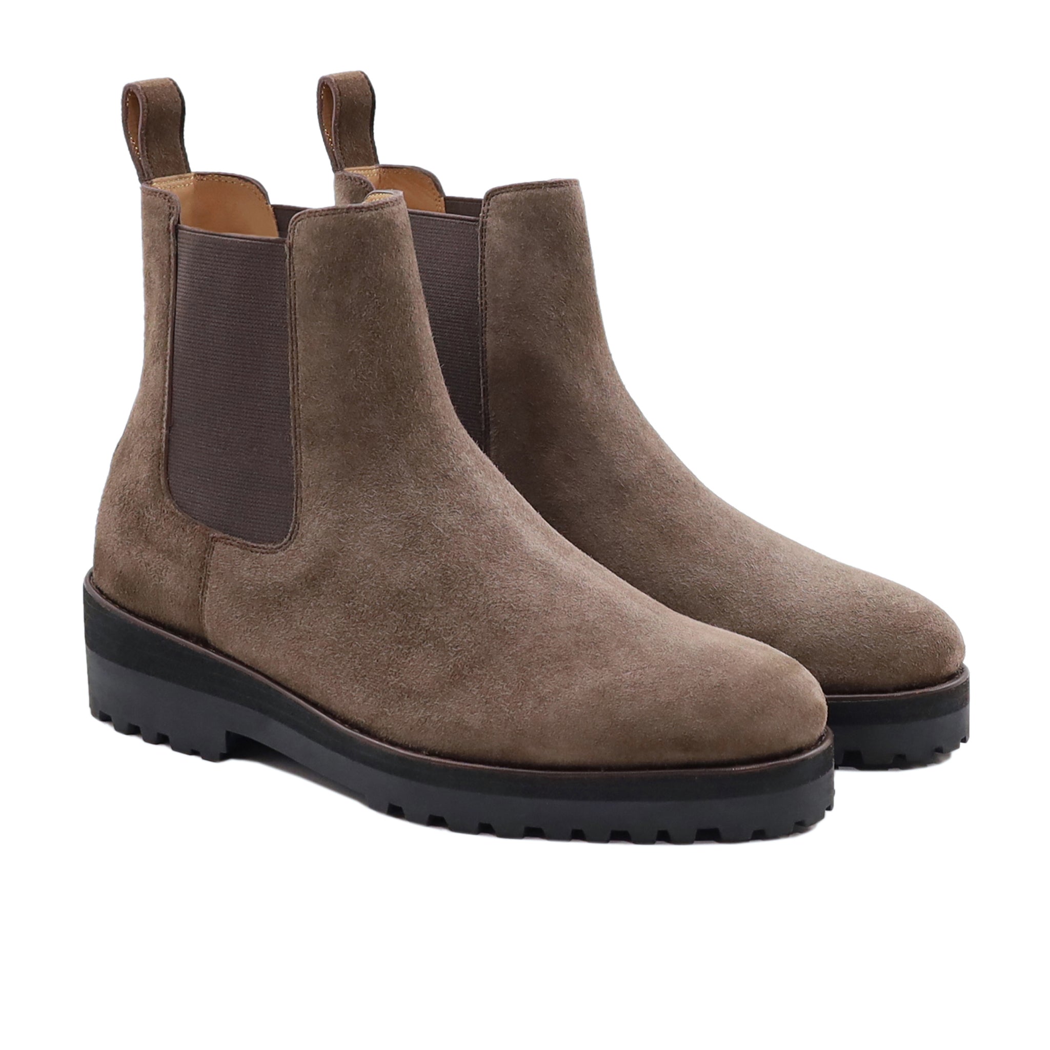 Jori - Men's Dark Brown Kid Suede Chelsea Boot