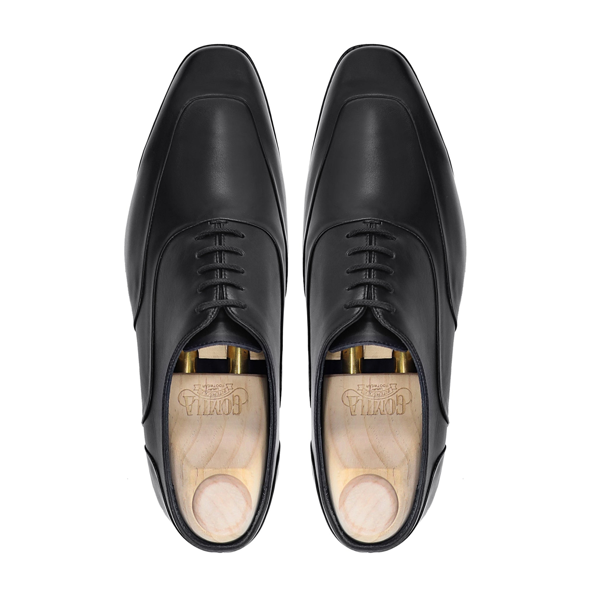 Kabe - Men's Black Calf Leather Oxford Shoe