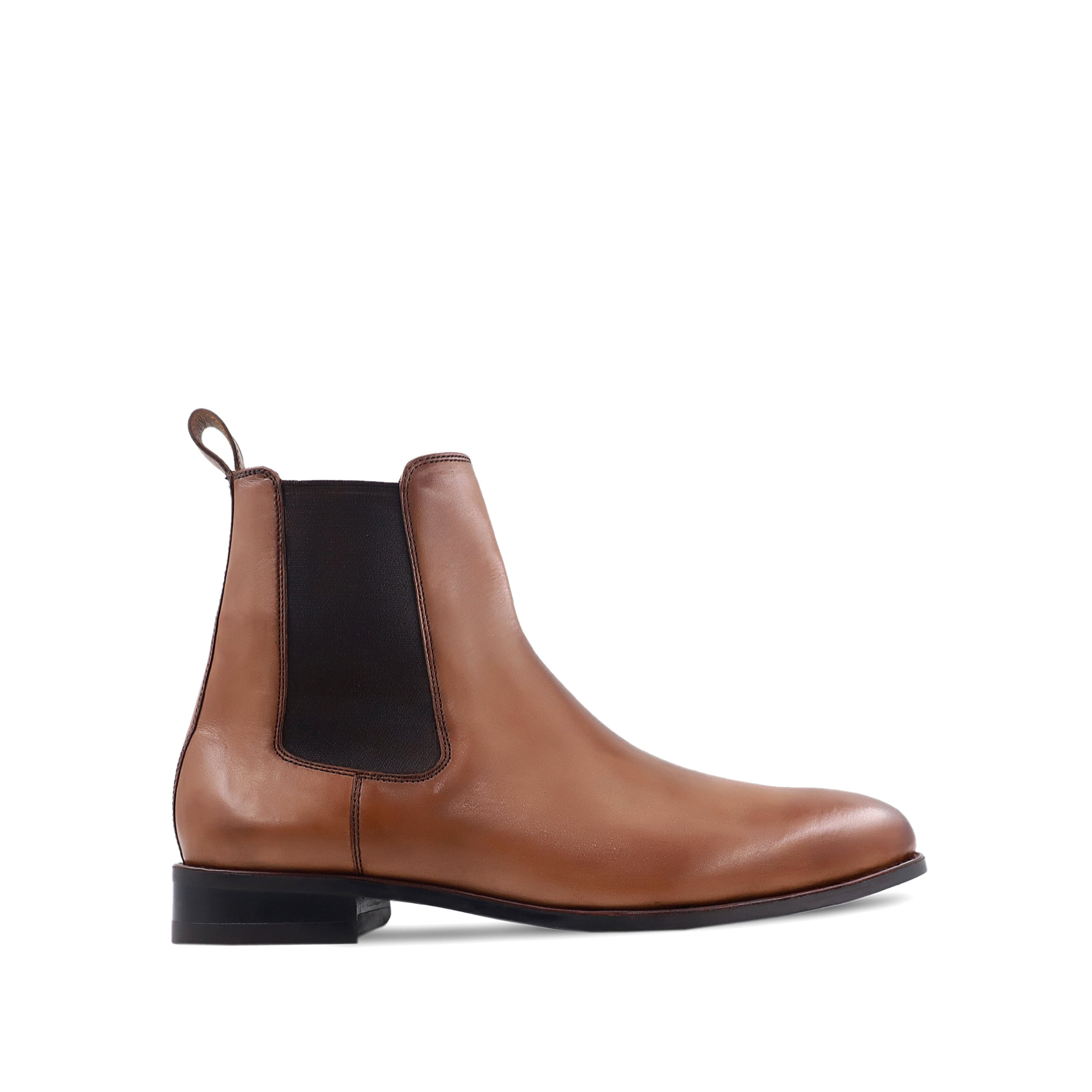 Kaede - Men's Brown Patina Calf Leather Chelsea Boot