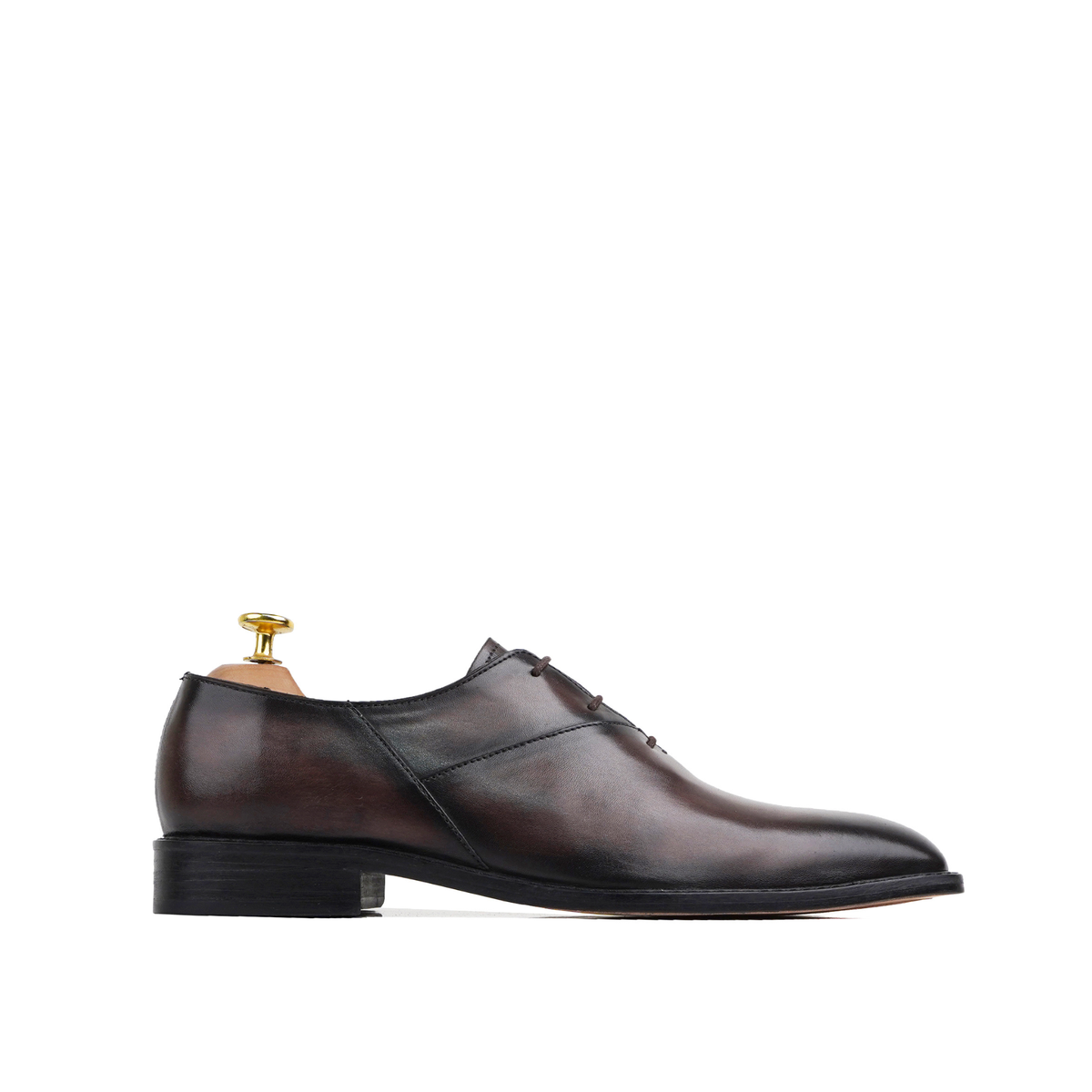 Kawasaki - Men's Burnished Brown Patina Calf Leather Oxford Shoe