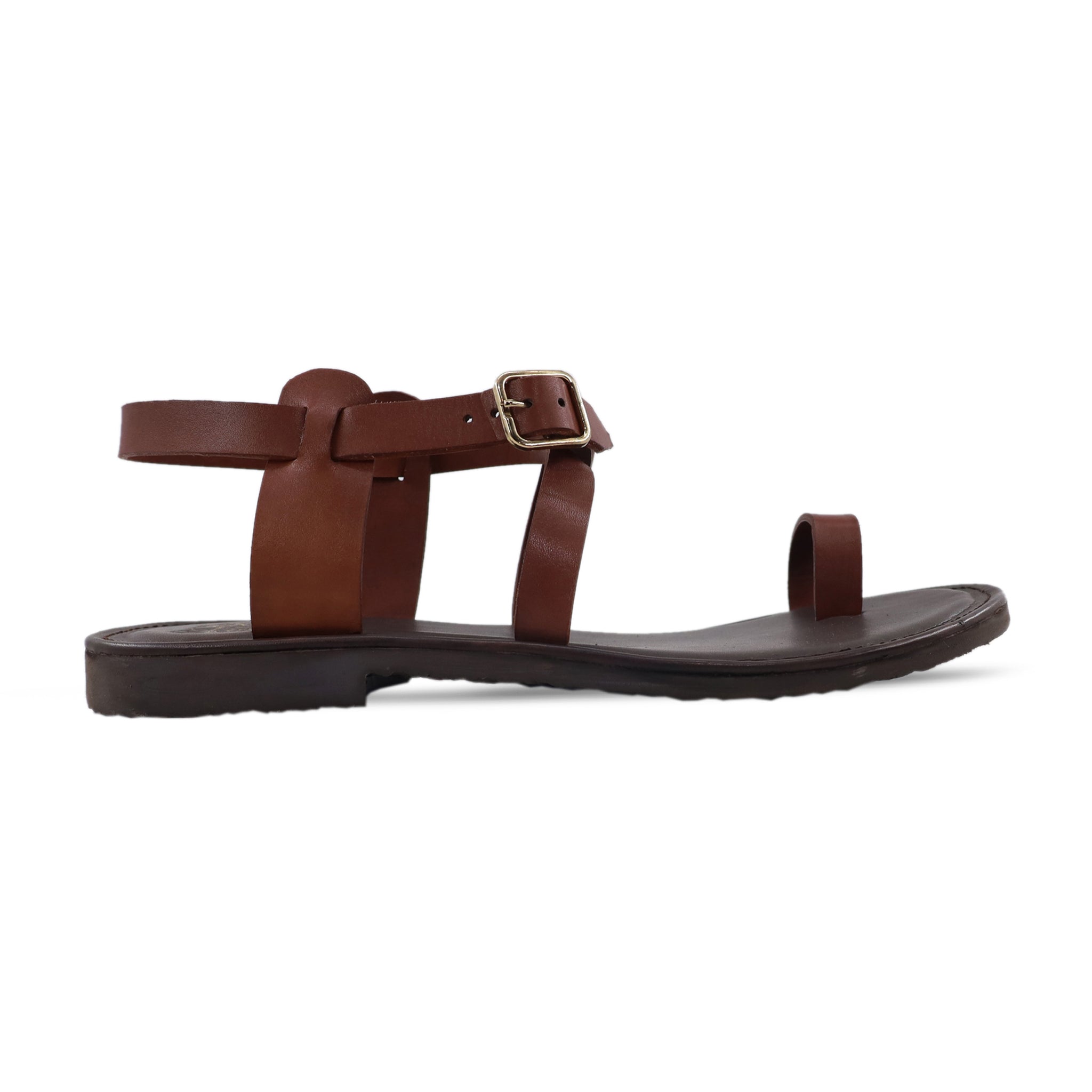 Shuya - Men's Dark Brown Calf Leather Sandal