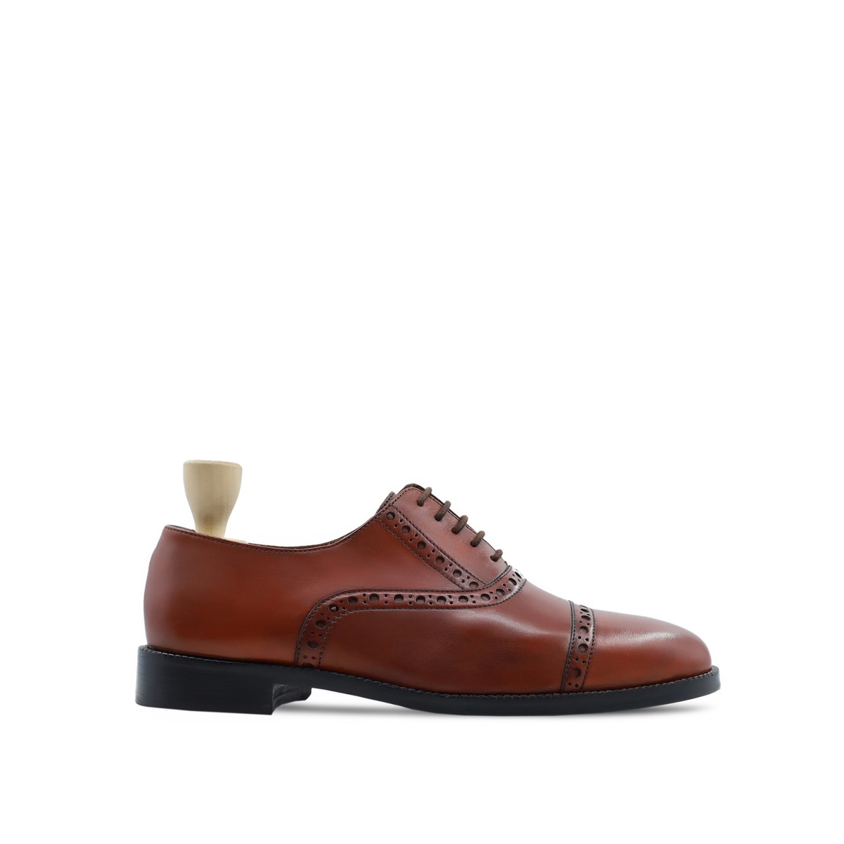 Livermix - Men's Brown Calf Leather Oxford Shoe