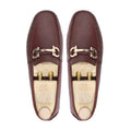 Luzon - Men's Oxblood Pebble Grain Leather Driver Shoe