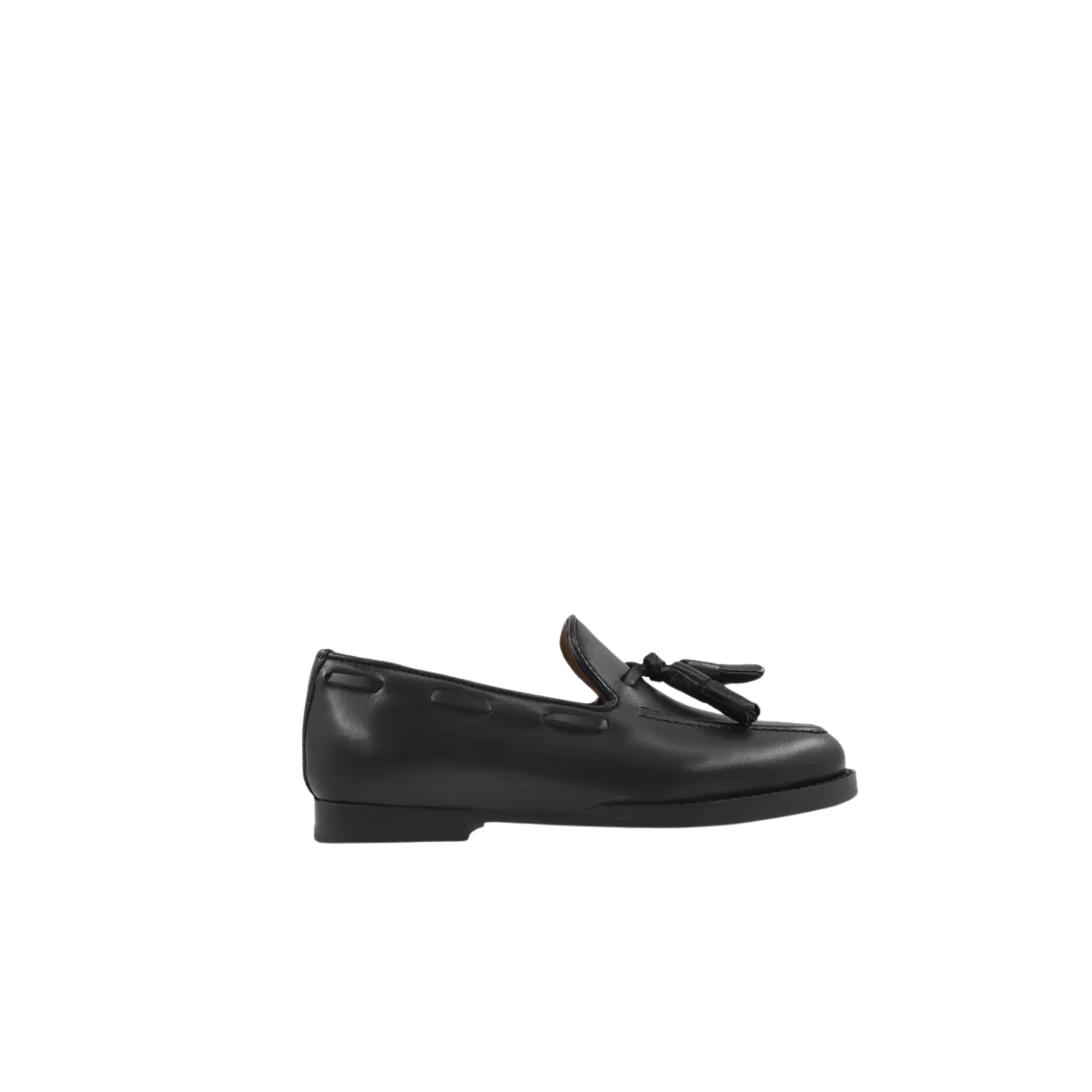 Arden - Kid's Black Calf Leather Loafer (5-12 Year's Old)