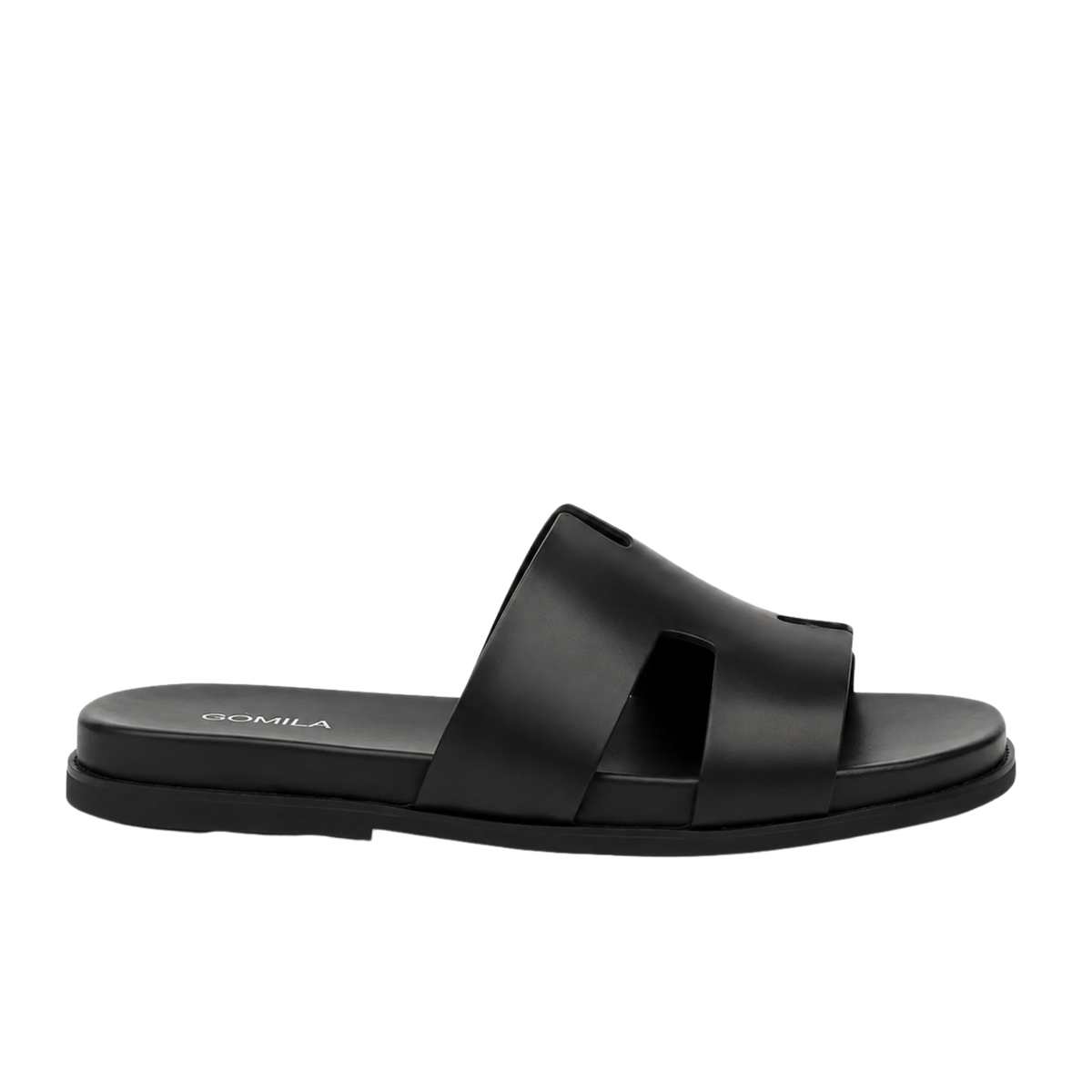 Fable - Men's Black Calf Leather Slipper