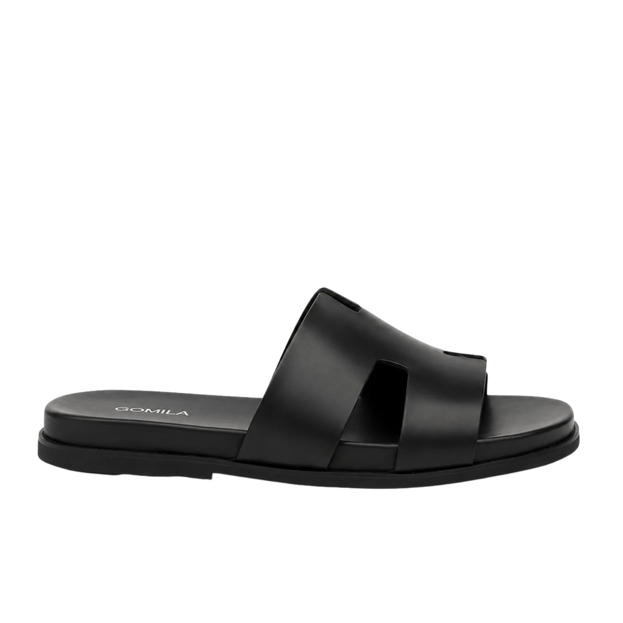 Fable - Men's Black Calf Leather Slipper