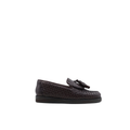 Fairfield - Kid's Dark Brown Printed Hand Woven Calf Leather Loafer (5-12 Years Old)