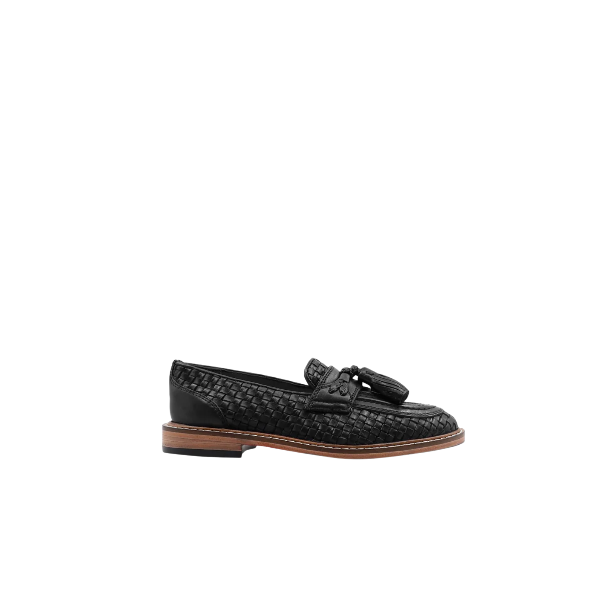 Qird - Kid's Black Hand Woven Calf Leather Loafer (5-12 Years Old)