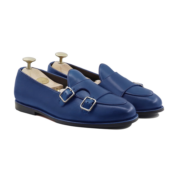 Marcelo - Men's Blue Calf Leather Loafer