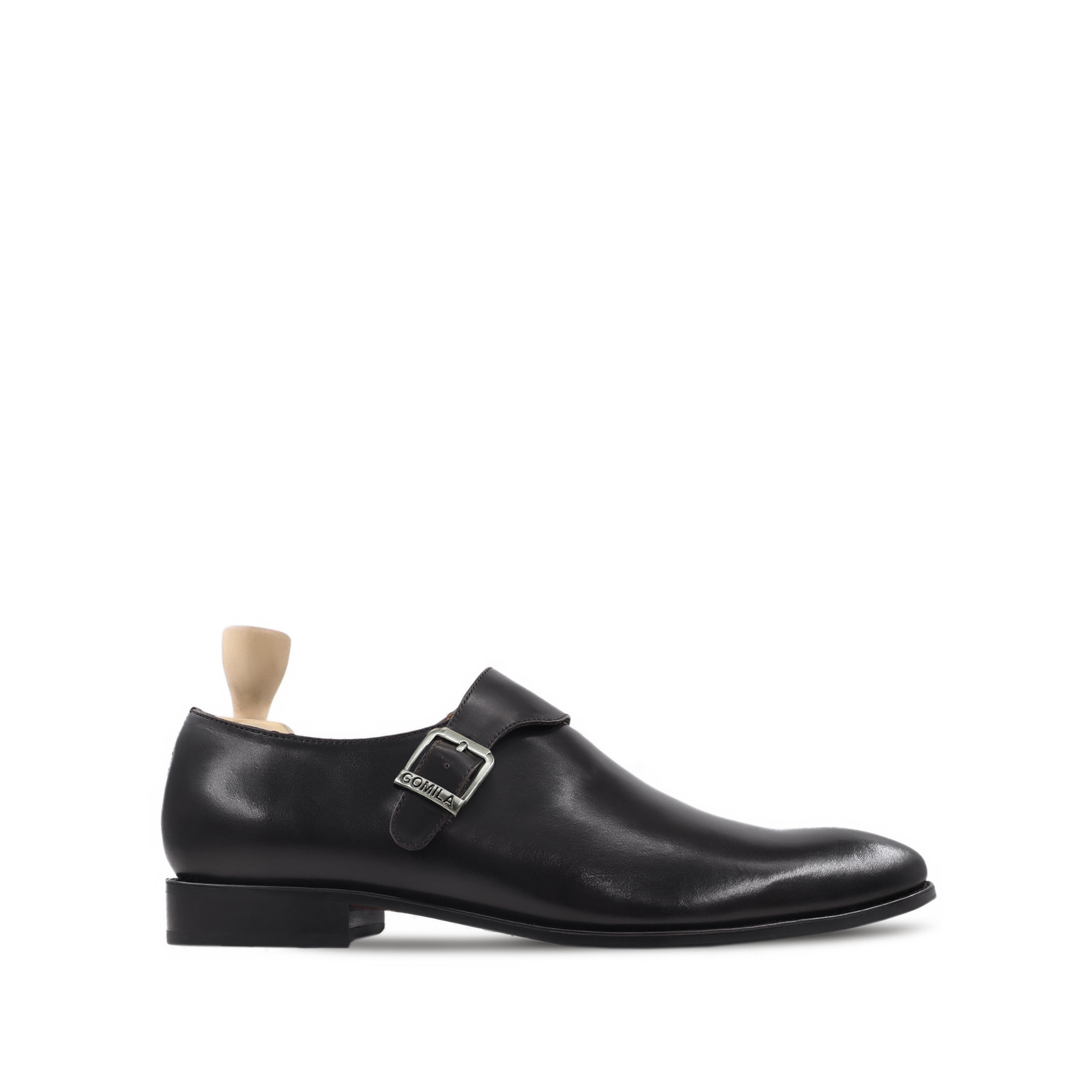Minami - Men's Black Calf Leather Single Monkstrap