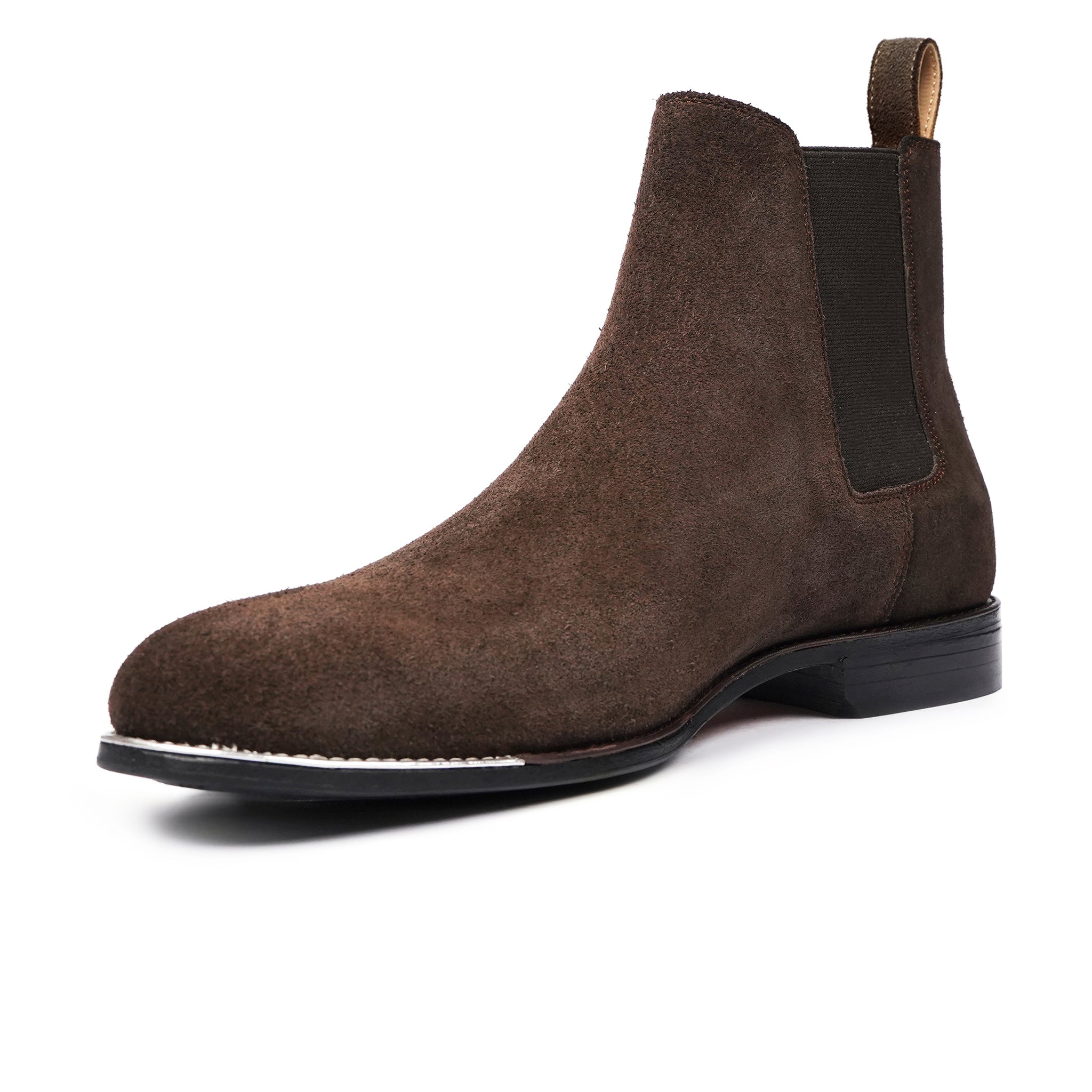 Mitsuru - Men's Dark Brown Kid Suede Chelsea Boot