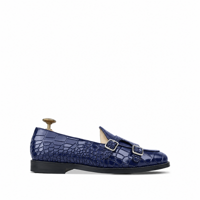 Drobak - Men's Blue Calf Leather Loafer