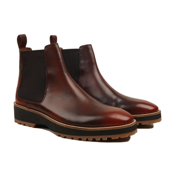 Ostend - Men's Burnish Oxblood Calf Leather Chelsea Boot