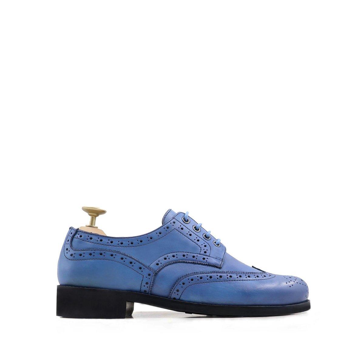 Osmond - Men's Blue Calf Leather Derby Shoe