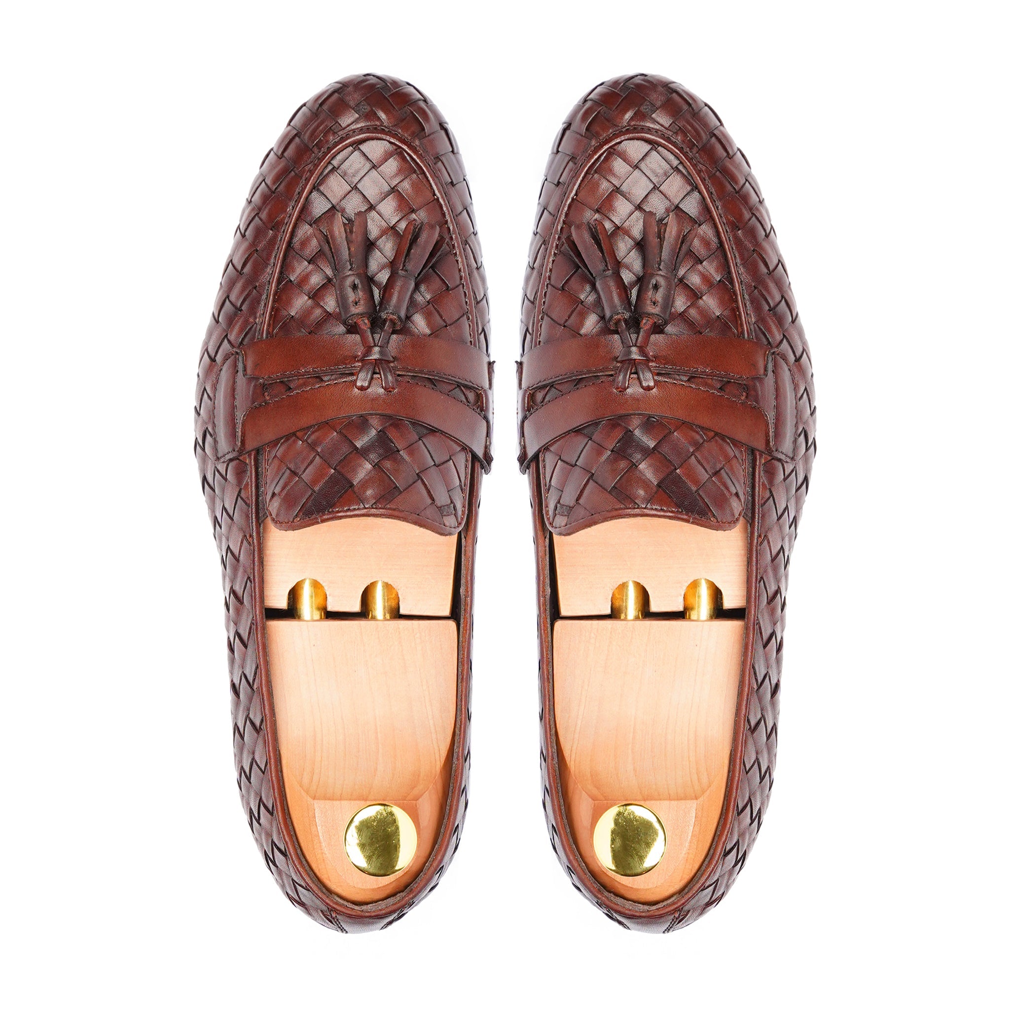 Oyama - Men's Oxblood Hand Woven Calf Leather Loafer
