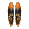 Meltem - Men's Tan and Black Calf Leather Jodhpur Boot