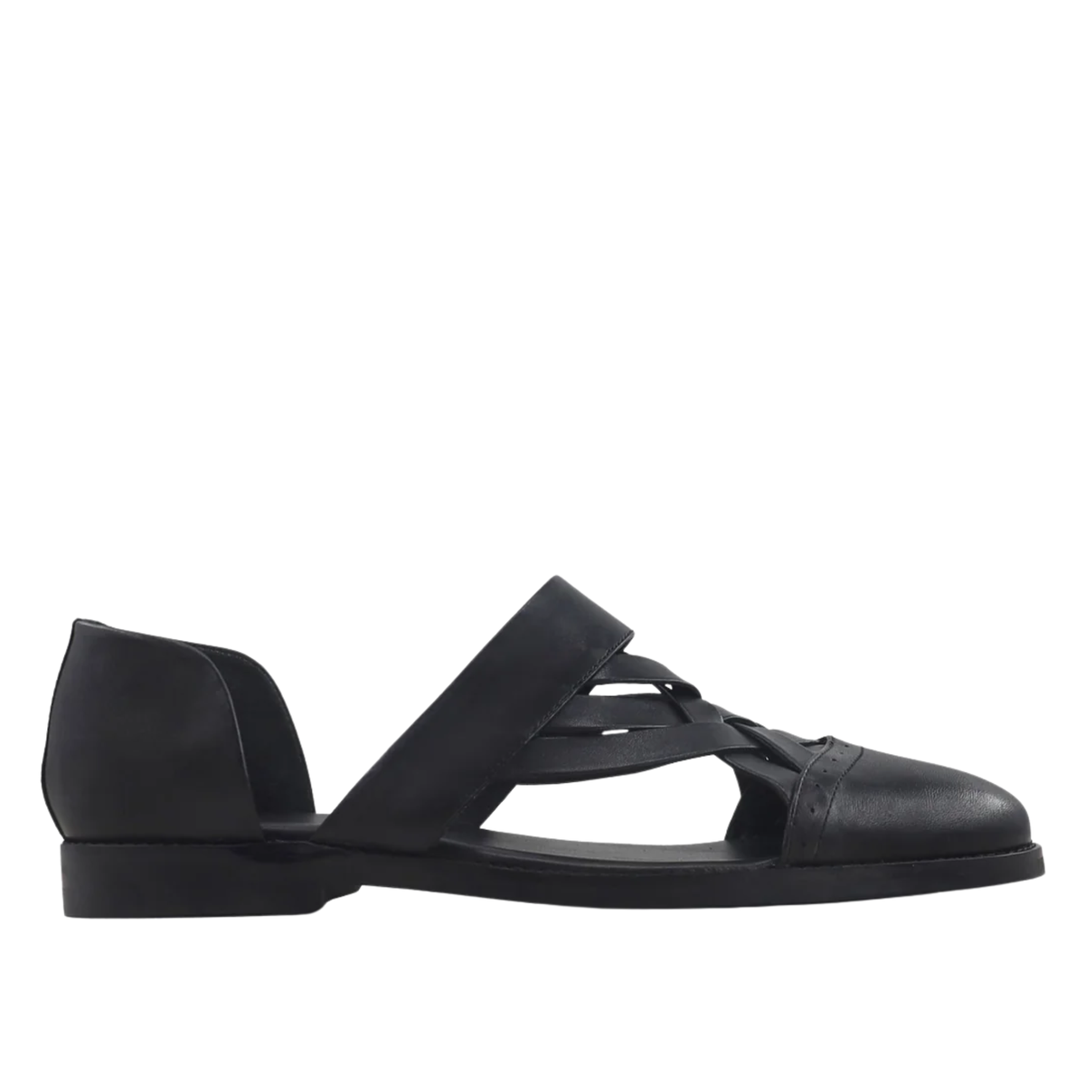 Beom - Men's Black Calf  Leather Sandal
