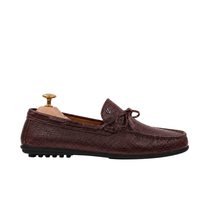 Solex - Men's Oxblood Pebble Grain Leather Driver Shoe